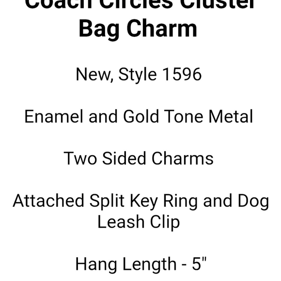 COACH BAG CHARM CLUSTER NWT - Picture 8 of 8